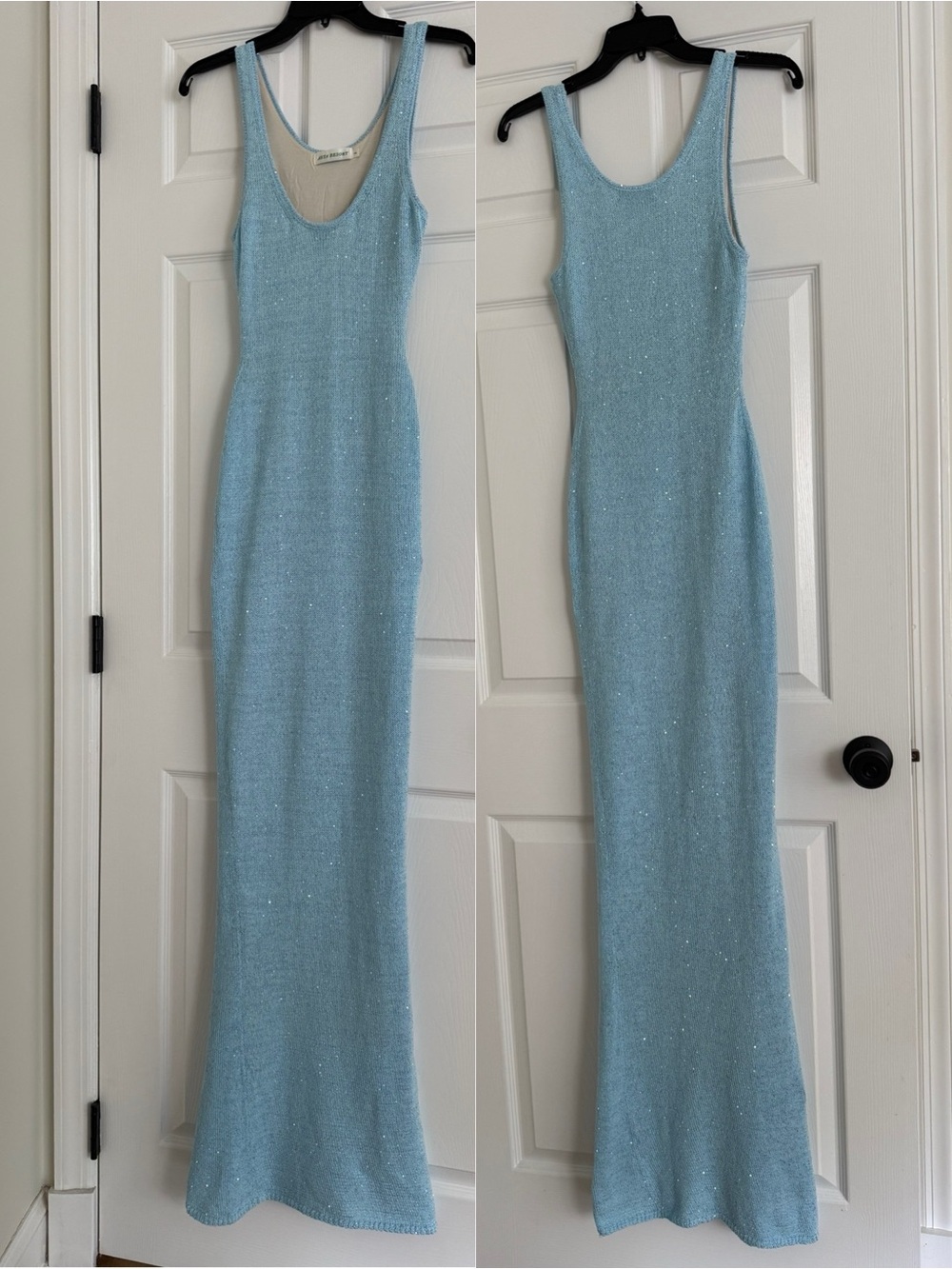 Asta Resort Ana Baia Blue Sequin Knit Maxi Dress - Picture 3 of 16